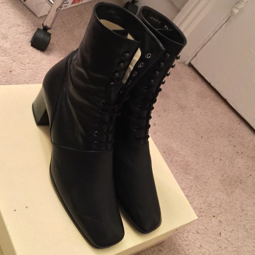 LEATHER COMBAT BOOTS
